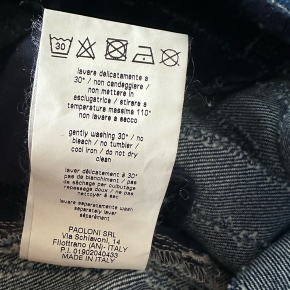 MSGM Milano Blue Striped Women's Jeans 44/28 - Picture 8 of 9